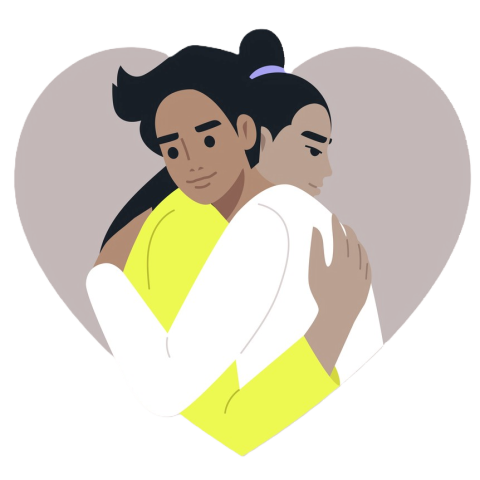 two people in an embrace